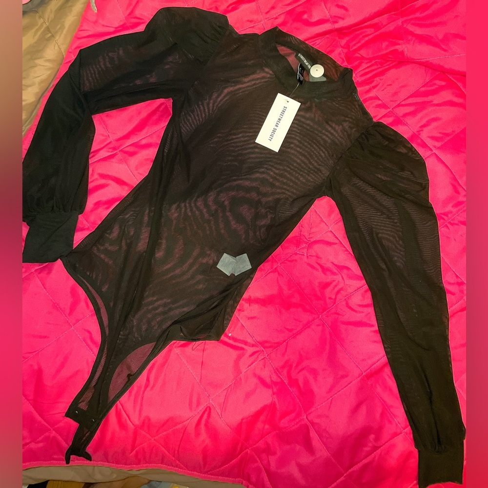 NWT Streetwear Society Mesh Thong Bodysuit